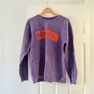 Clemson Tigers Women's Pressbox Purple Cord Vintage Wash size medium sweatshirt